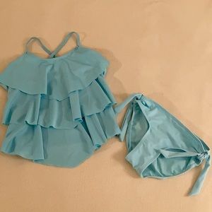 JUSTICE green tankini size 8